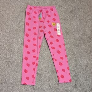 Bright Pink Kids Leggings with Fun Pattern